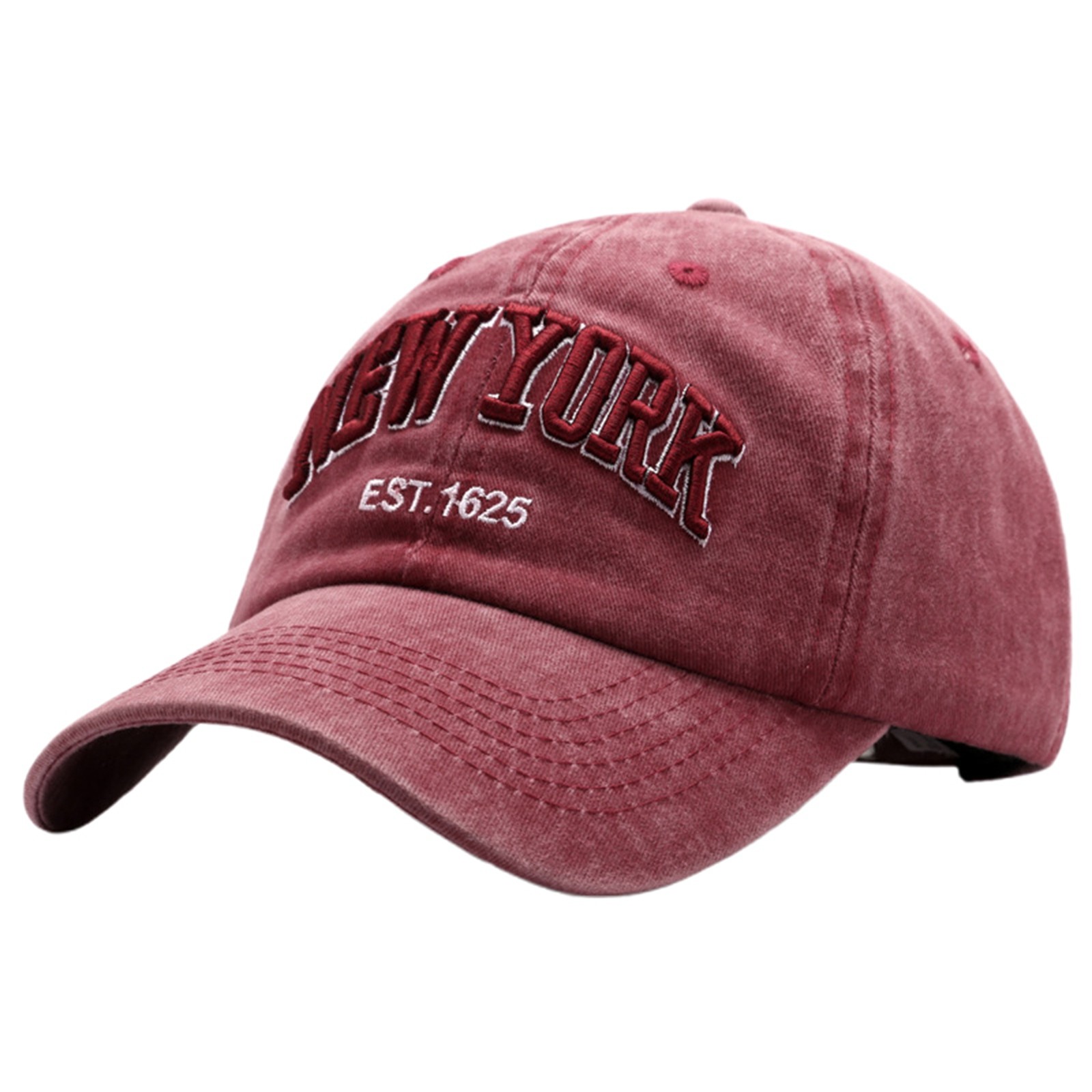thumbnail image 4 of Gorra de béisbol vintage unisex de denim - Bordado «New York», ajustable, estilo «dad hat» - Talla única, 4 of 4
